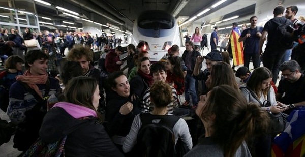 Сотрудники метро Барселоны выступили с протестом