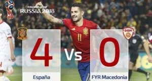 Испания уверенно разбирается с Македонией